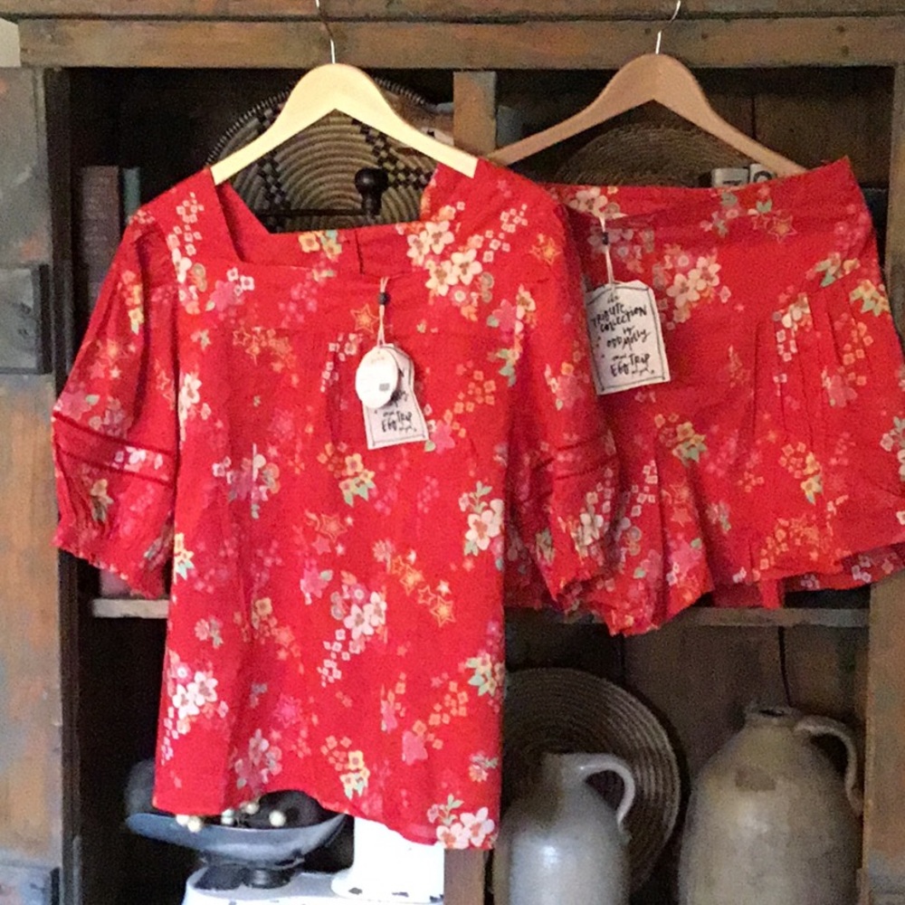 NWT ODD MOLLY Blouse and Skort